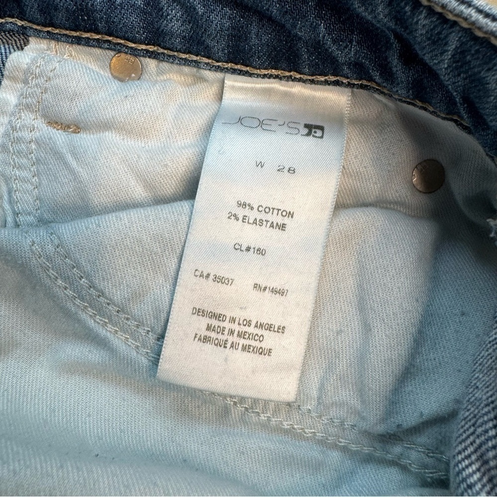 Joe’s Farren Bermuda high-rise denim shorts anthropologie 28 Raw Hem - Picture 7 of 8